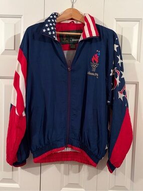 1996 Olympics. STARTER Navy Red White Olympic Games Collection Jacket